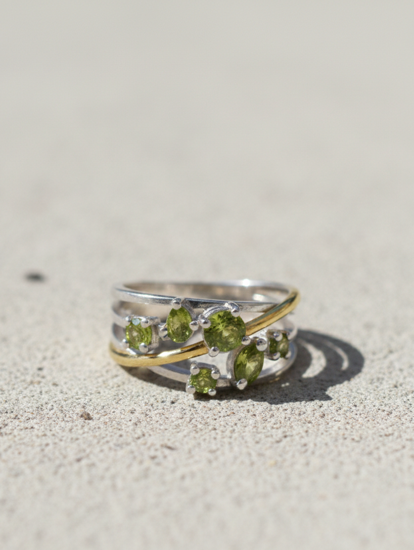 Anello Andromeda Peridoto