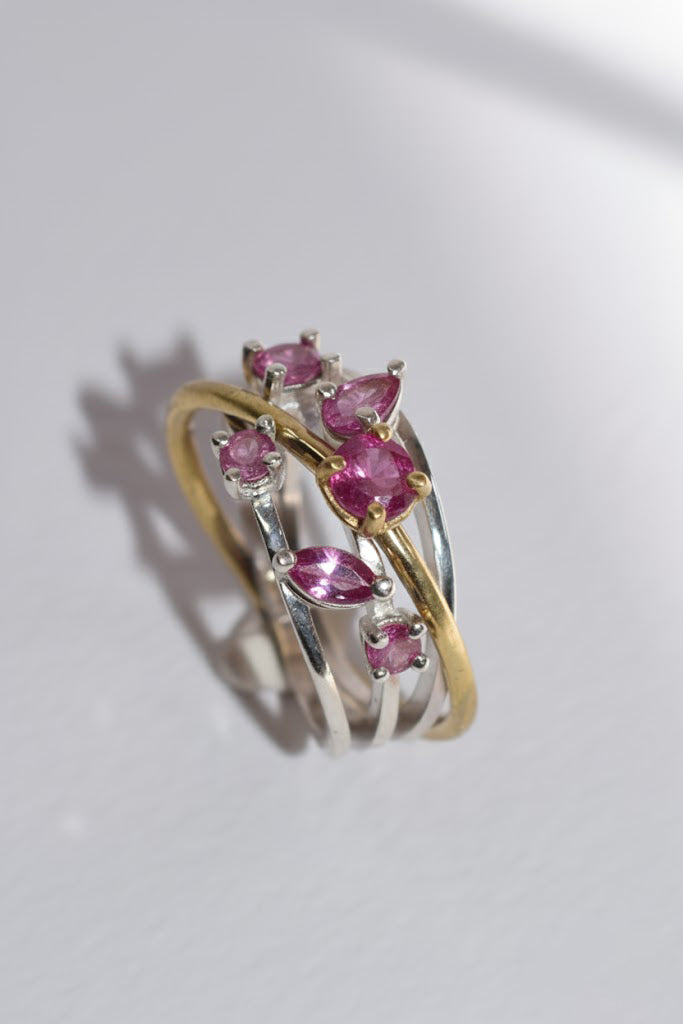 LIMITED EDITION - Anello Andromeda Zaffiro Rosa