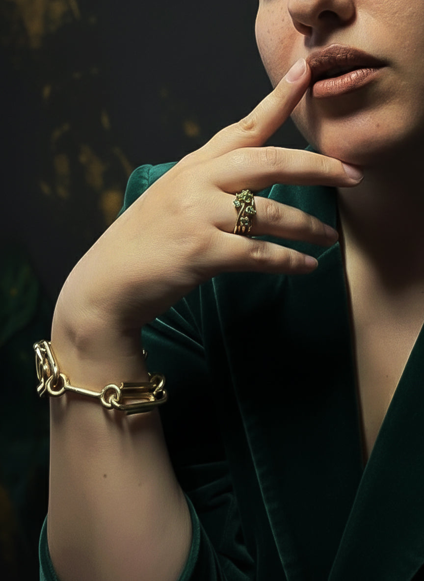 Anello Andromeda Peridoto