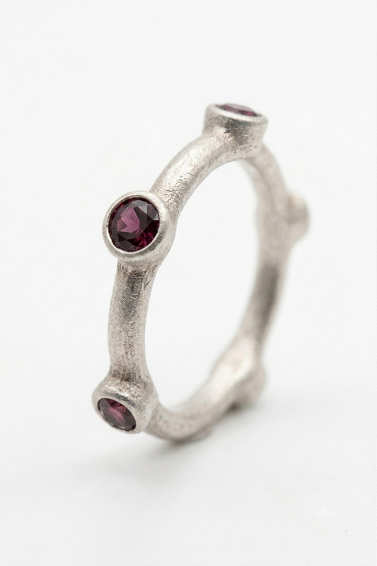 Anello ASTRA rodolite