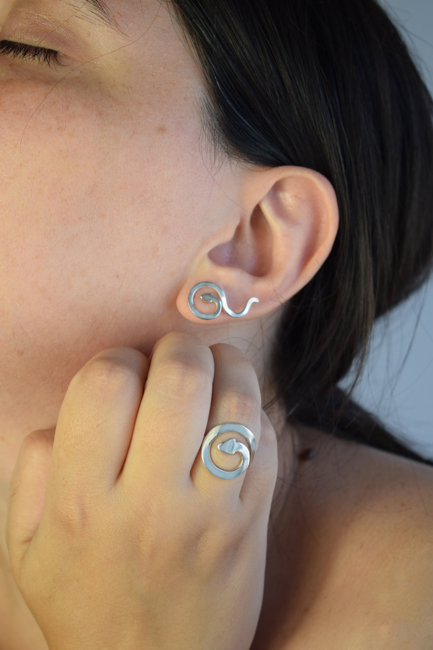 Set Anello e Orecchini Serpentine