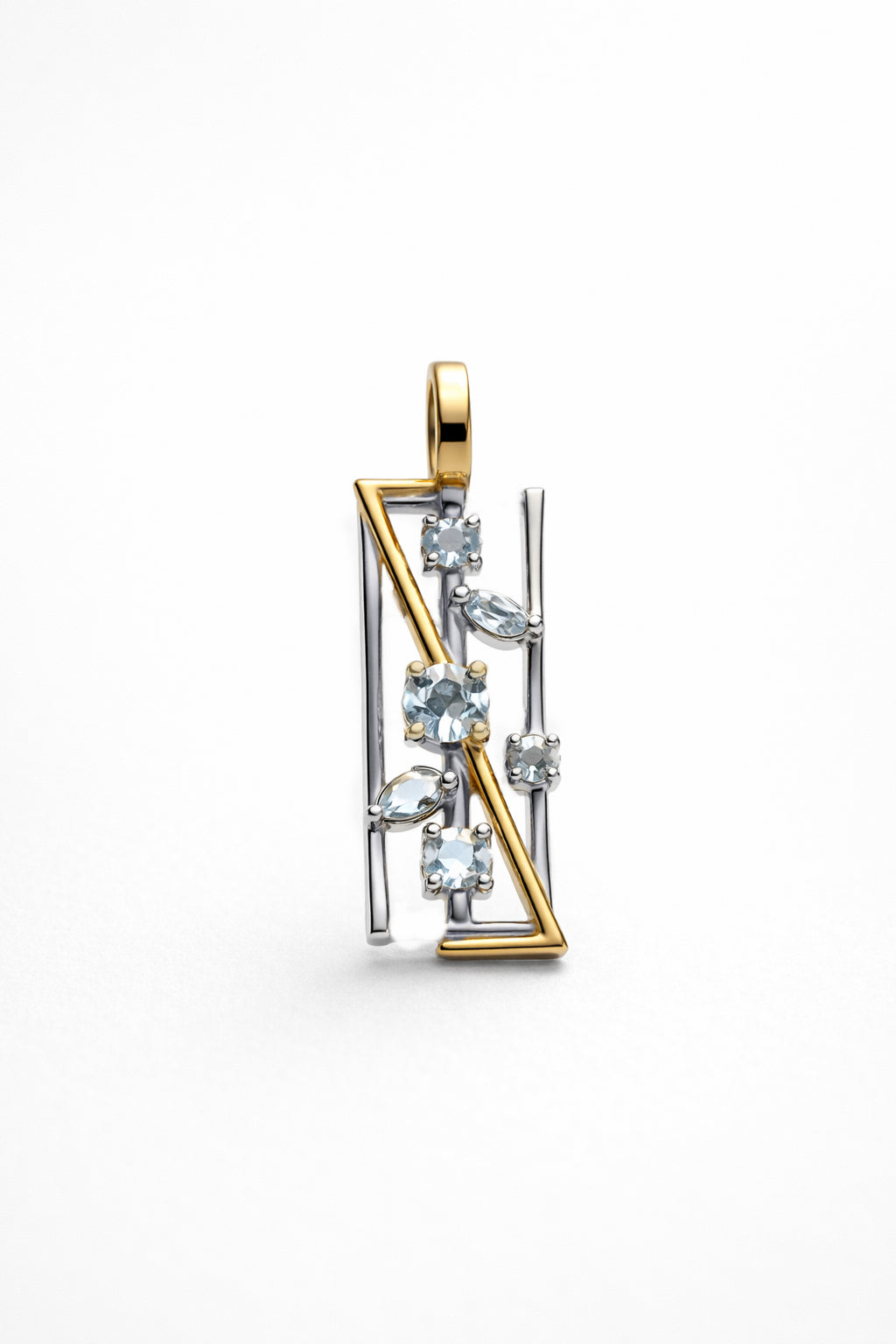 Ciondolo Andromeda Acquamarina con nastro di velluto